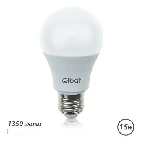 Elbat Bombilla LED A60 15W E27 1350lm – 4000K Luz Blanca