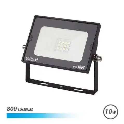 Elbat Foco LED Serie Super Slim 10W 800lm – 6500K Luz Fria – Apto para Exterior