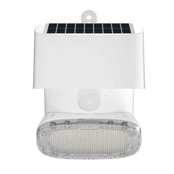 Elbat Foco Solar 2000LM – Luz Fria 6000K – Regulacion Vertical y Horizontal – Panel Solar 1W – IP65 – Color Blanco