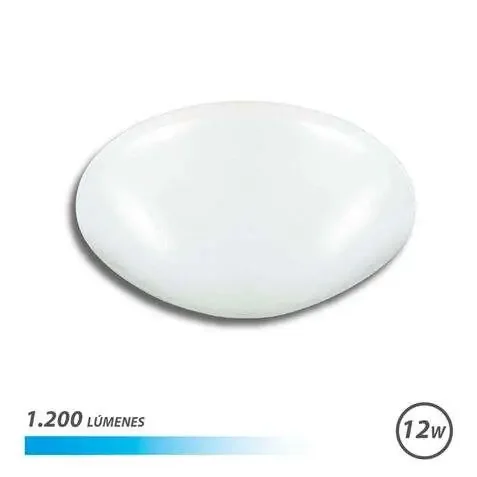 Elbat Lampara LED – Potencia 12W – Lumenes 1200 – Luz Fria 6500K – Ac 175-265V – Diametro 23cm – Angulo 180º – 30.000 Horas – Color Blanco