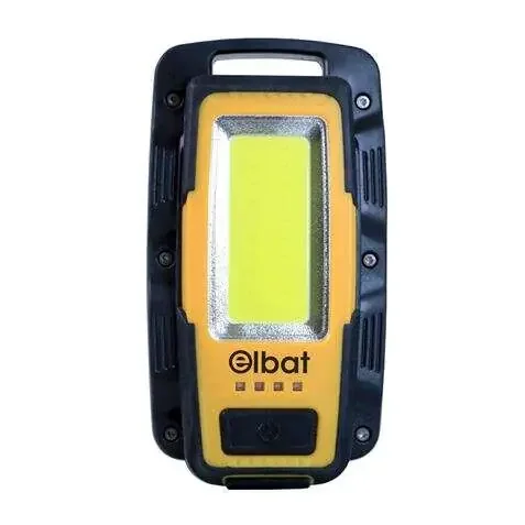 Elbat Linterna LED Recargable – Gancho e Iman – Cob 8W 600LM – Color Negro