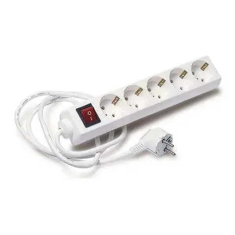 Elbat Regleta Alimentacion – 5x Schukos – Interruptor On/Off – Cable de 1.50m