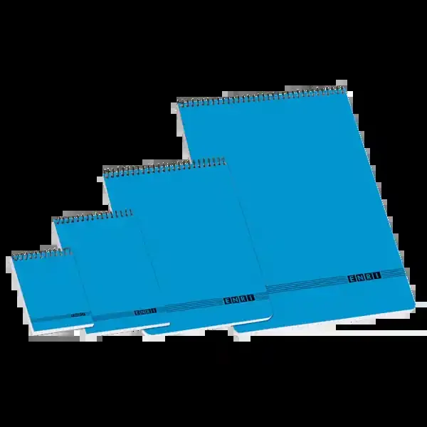 Enri Bloc de Notas Oficina Espiral 16º 4×4 – Papel de Alta Calidad – Tamaño Compacto – Encuadernacion Resistente (10 uds)