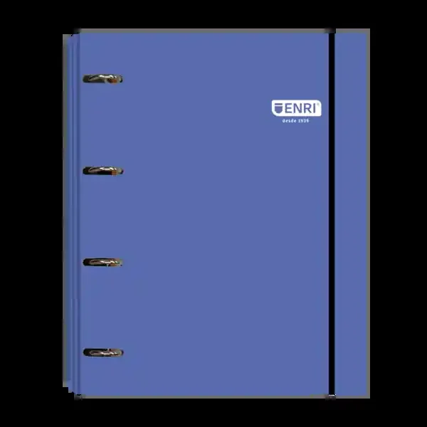 Enri Carpeta A4 – Tapa Extradura – 4 Anillas – Color Azul