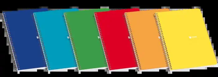 Enri Cuaderno Espiral Tapa Blanda Fº Liso 80 Hojas – Tamaño Fº – 80 Hojas – Espiral Resistente – Colores Surtidos (10 uds)