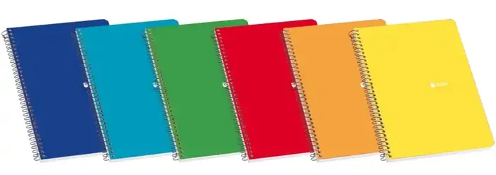 Enri Fº Tapa Dura Cuaderno Espiral Pauta 3 con Margen – 80 Hojas – Tapa Dura Resistente – Pauta 3 con Margen – Espiral para Mayor Comodidad – Colores Surtidos (5 uds)
