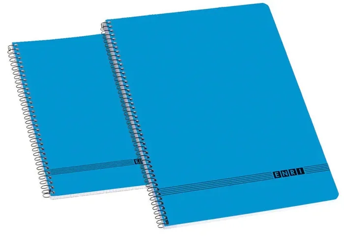 Enri Oficina 4º Tapa Blanda Cuaderno Espiral – Tamaño 4º – Cuadricula 4×4 – Color Azul (10 uds)
