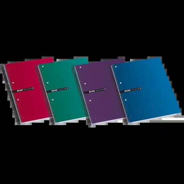 Enri Status A4+ Cuaderno Espiral Microperforado – Tapa Extradura – 120 Hojas – Colores Surtidos (5 uds)