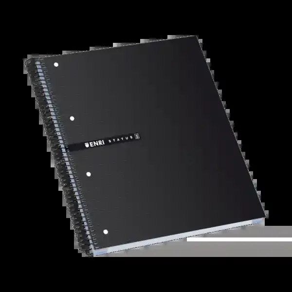 Enri Status A4+ Europeanbook – Tapa Extradura – 160 Hojas – Cuadricula 5×5 – Color Negro (5 uds)