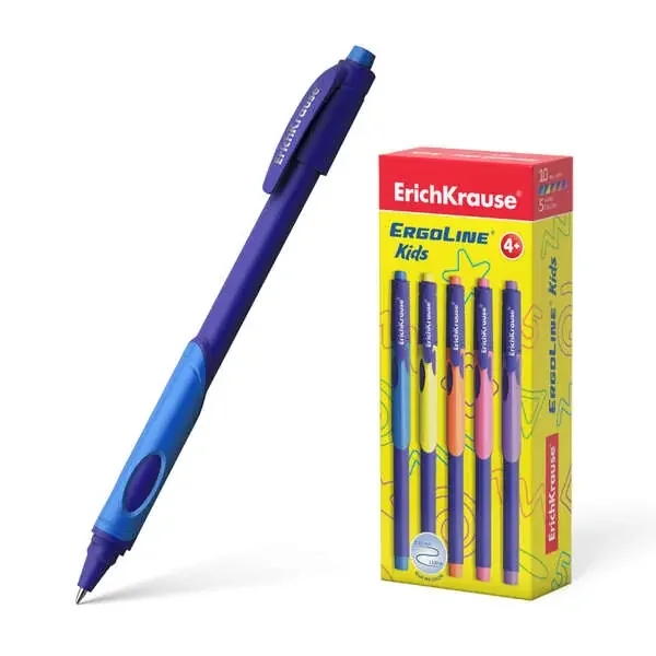 Erichkrause Boligrafo Ergoline Kids – Ultra Glide Technology – Tinta Color Azul (10 uds)