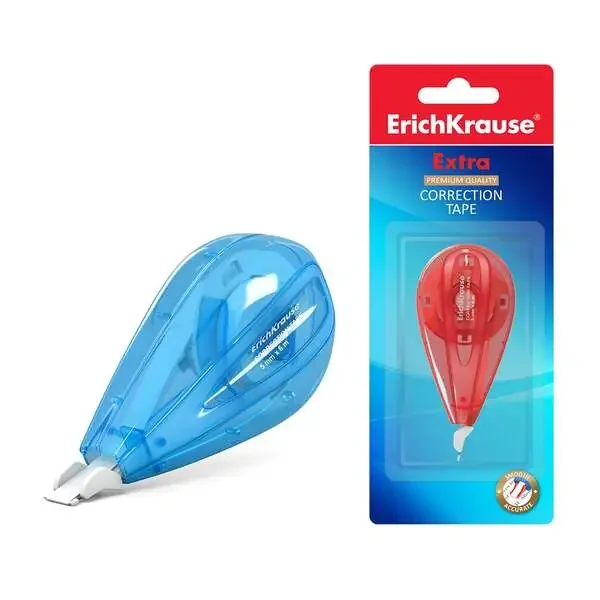 Erichkrause Cinta Correctora Extra – Ideal para Correccion Rapida y Segura – Secado Inmediato – Color Variado (12 uds)