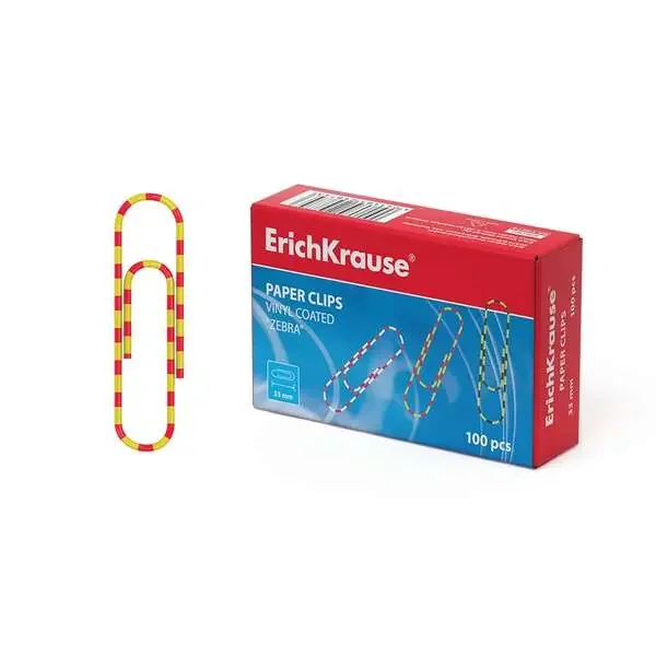 Erichkrause Clips con Recubrimiento de Plastico Zebra – Alambre de Acero de Alta Calidad – Resistente a La Corrosion – Uso Multiple – Color Negro