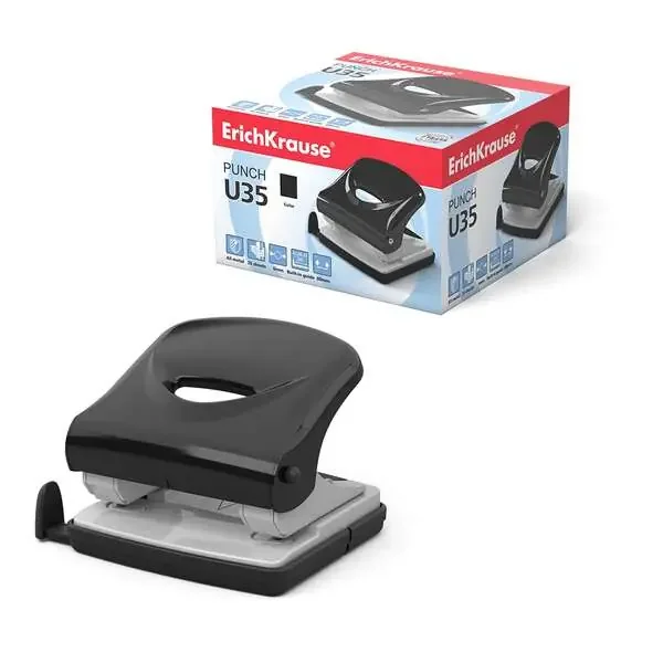 Erichkrause U35 Perforadora – Perfora Hasta 35 Hojas – Cuerpo y Mecanismo de Acero – Garantia de 2 Años – Color Variado