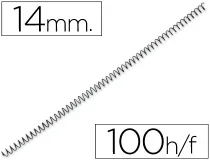 Espiral De Metal Qconnect 56 4 1 14mm 1mm Caja De 100 Kf04417 , Negro