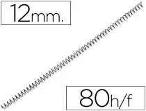 Espiral De Metal Qconnect 64 5 1 12 Mm 1mm Caja De Kf04430 , Negro