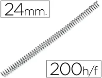 Espiral De Metal Qconnect 64 5 1 24mm 1,2mm Caja De 100 Kf04436 , Negro