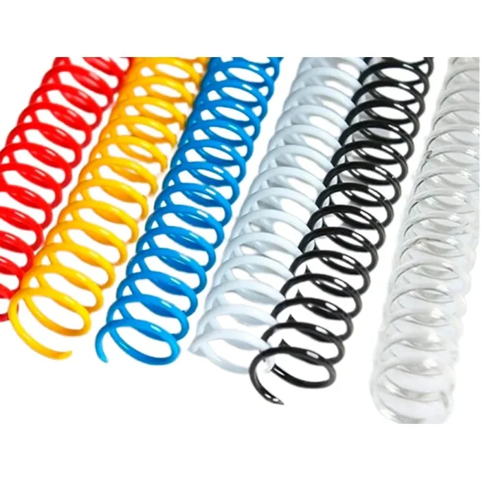 Espiral plastico yosan paso 64 nº8 colores surtidos caja de 100 unidades