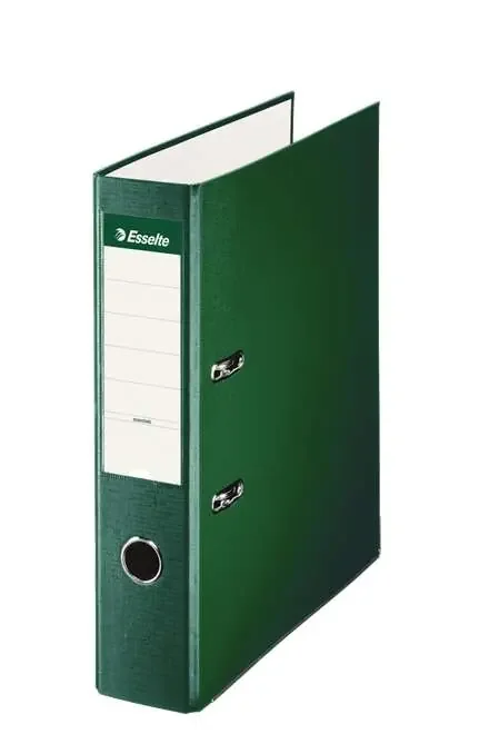 Esselte Archivador de Palanca – Formato A4 – Lomo 75mm – Capacidad para 500 Hojas – Color Verde (10 uds)