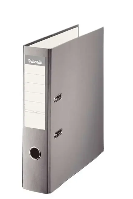 Esselte Archivador de Palanca – Formato Folio – Lomo 75mm – Capacidad para 500 Hojas – Color Gris (10 uds)