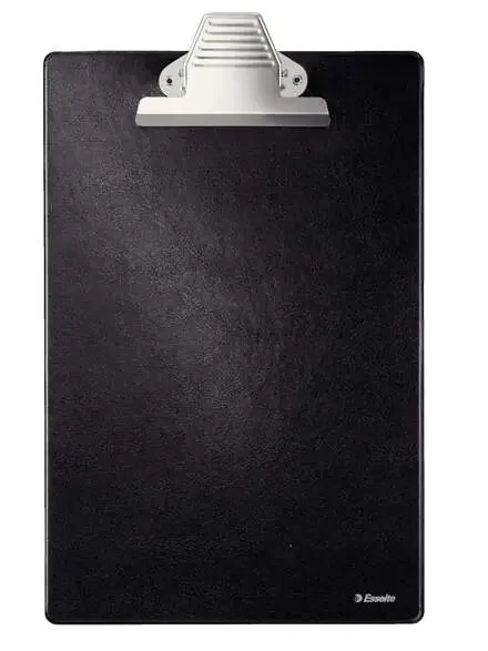 Esselte Carpeta de Base Forrada en Plastico con Pinza – Formato A4 – Color Negro