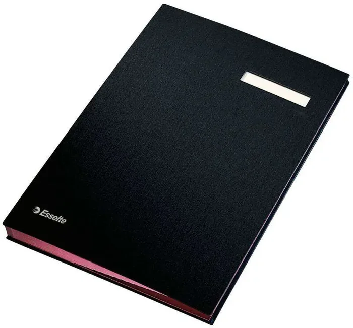 Esselte Portafirmas Fuelle PP Lomo Fuelle – 20 Separadores – Cubiertas Forradas de Plastico PP – Negro