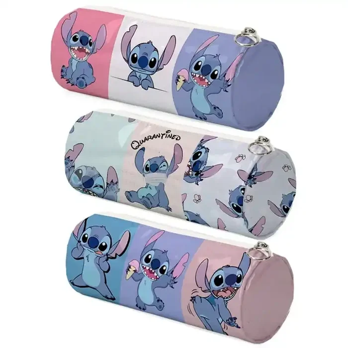 Estuche cilíndrico Stitch estampado