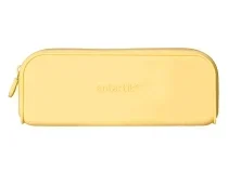 Estuche portatodo Antartik prisma silicona soft rectangular 185x50x75 mm color amarillo IK41