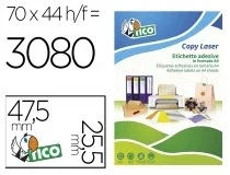 Etiqueta adhesiva tico naranja fluorescentes permanente fsclaser inkjet fotocopia 47,5×25,5 mm caja Avery LP4FA4725
