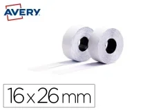 Etiqueta Avery ondulada blanca permanente 26×16 mm para etiquetadora pl21 18 caja PLP1626 , blanco
