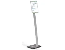 Expositor Durable de suelo altura ajustable con panel frontal Din A4 utilizacion 4812-23