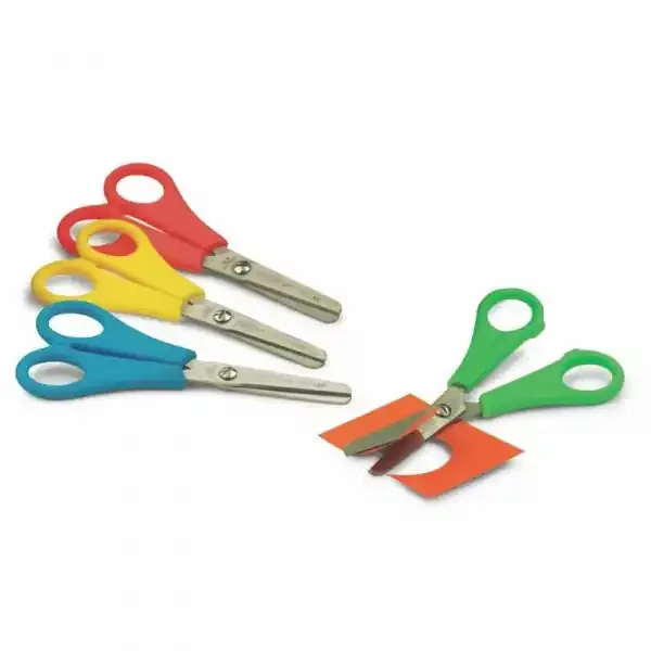 Faibo Tijeras Escolares 13cm – Punta Redonda – Acero Inoxidable – Colores Surtidos (10 uds)