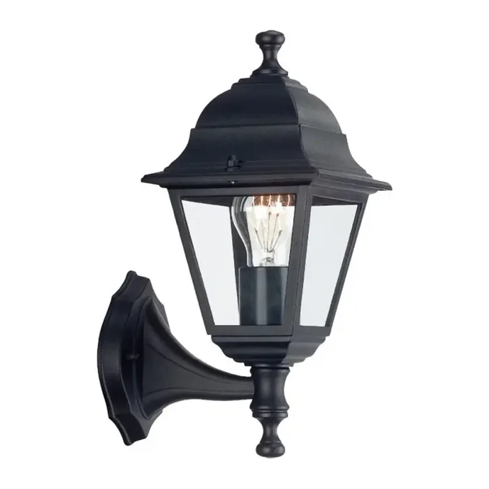 Farol Jardín Soporte Bajo Negro.