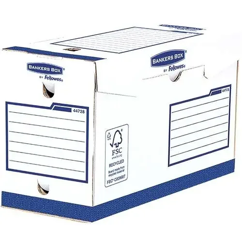 Fellowes Bankers Box Basic Pack de 20 Cajas de Archivo Definitivo A4+ 150mm – Extra Resistente – Montaje Manual – Carton Reciclado Certificacion FSC