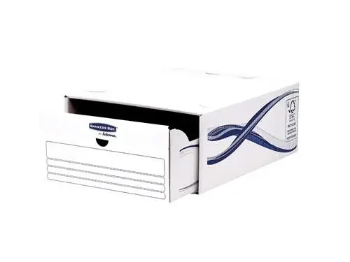 Fellowes Bankers Box Basic Pack de 5 Cajones Archivadores – Carton Reciclado Certificacion FSC