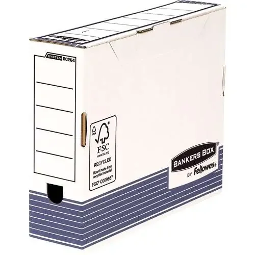 Fellowes Bankers Box Caja de Archivo Definitivo 80mm A4 – Montaje Automatico Fastfold – Carton Reciclado Certificacion FSC