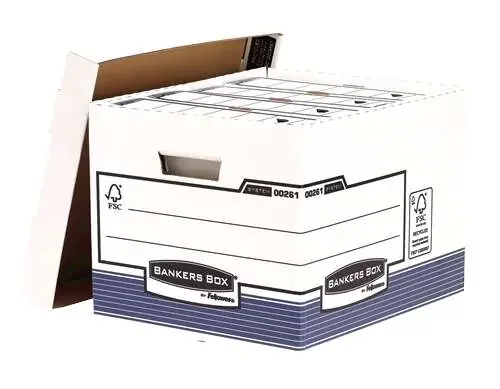 Fellowes Bankers Box Contenedor de Archivos – Montaje Automatico Fastfold – Carton Reciclado Certificacion FSC