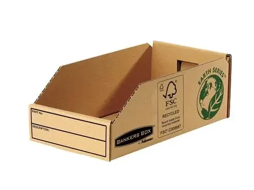 Fellowes Bankers Box Earth Bandeja de Carton 147mm – Montaje Manual – Carton Reciclado Certificacion FSC – Color Marron