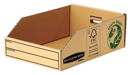 Fellowes Bankers Box Earth Bandeja de Carton 200mm – Montaje Manual – Carton Reciclado Certificacion FSC – Color Marron