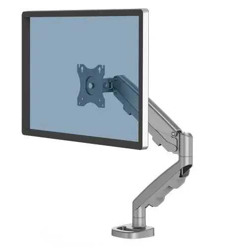 Fellowes Eppa Brazo para Monitor Individual – Hasta 39″ y 8kg – Ajuste con Muelle de Gas – Color Plata