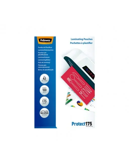 FELLOWES PACK 100 BOLSAS PARA PLASTIFICAR 175 MICRAS A3 – 5308803