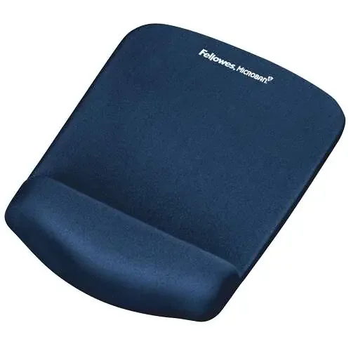 Fellowes PlushTouch Alfombrilla con Reposamuñecas Foam Fusion – Confor Superior – Proteccion Antibacterias – Base Antideslizante – Color Azul