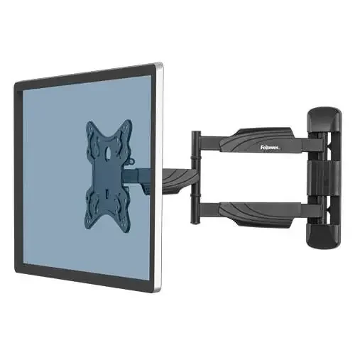 Fellowes Soporte de Pared para TV – Brazo Articulado – De 23 a 55″ – Hasta 35kg – Sistema de Gestion de Cables Integrado – Color Negro