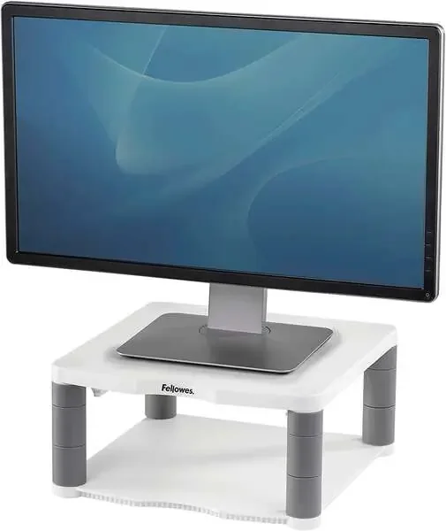 Fellowes Soporte para Monitor Premium – Ajustable en 5 Alturas – Hasta 36kg – Color Gris