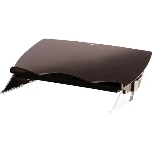 Fellowes Soporte y Atril Multifuncion – Ajustable en Altura – Cajon de Almacenamiento – Tope en la Parte Inferior – Color Negro