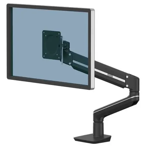 Fellowes Tallo Brazo para Monitor Individual – Hasta 9kg – Ajustable con Muelle de Gas – Color Negro