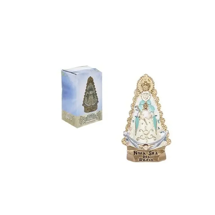 Figura Virgen Nuestra Señora del Rocio resina Tamaño 17x9x6,5cm