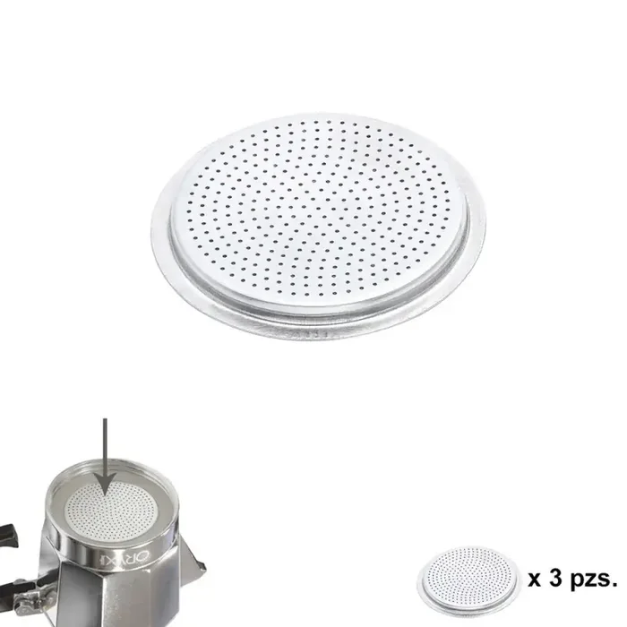 Filtro Cafetera Aluminio Classic / Inducción 12 Tazas (3 Unidades)