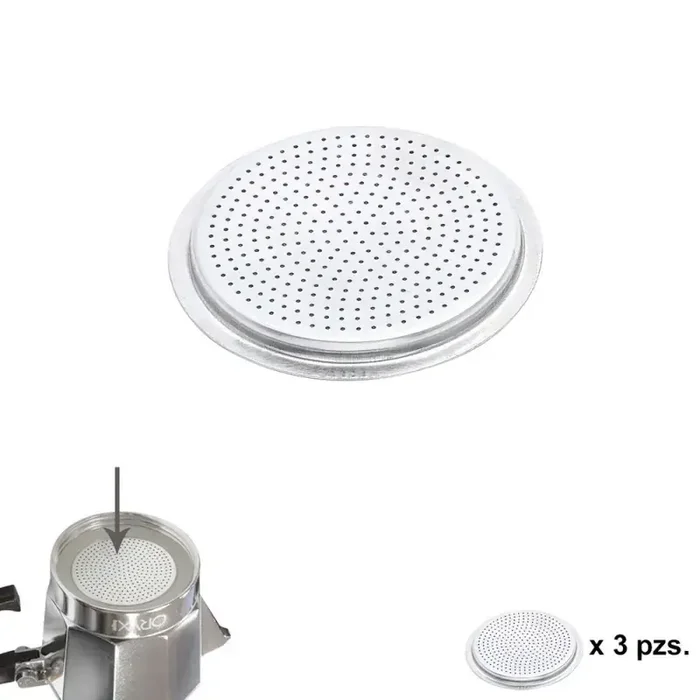 Filtro Cafetera Aluminio Classic / Inducción 2 Tazas (3 Unidades)