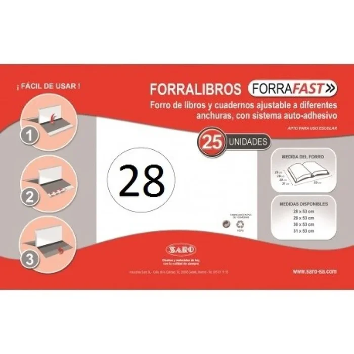 FORRALIBRO AUTOAJUSTABLE 280MM SARO 50UDS