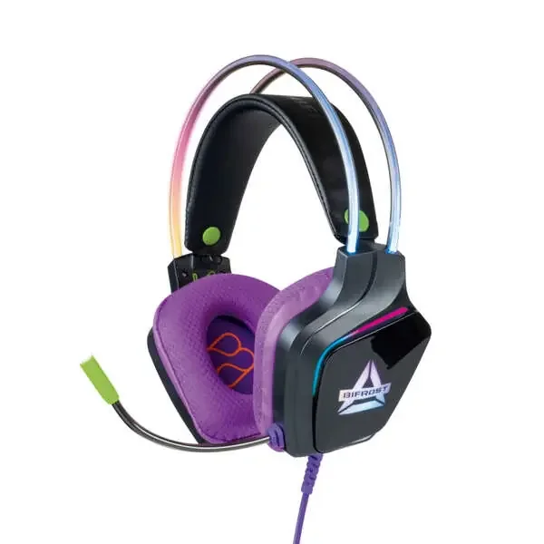 FR-TEC Auriculares Gaming con Luz RGB – Control de Volumen y Mute en Cable – Microfono Flexible – Altavoz de 50mm – Conexion Jack 3.5mm y USB 2.0 – Color Negro